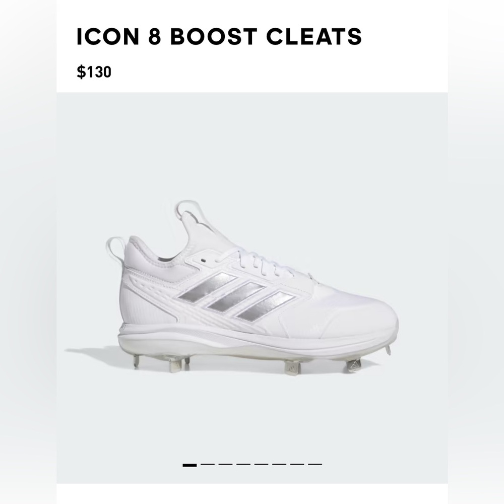 Adidas Baseball Cleats Worn ONCE for Practice. WRONG SIZE